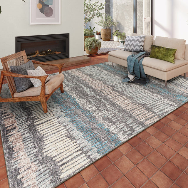 Dalyn Winslow WL4 Charcoal Rug shown in a room