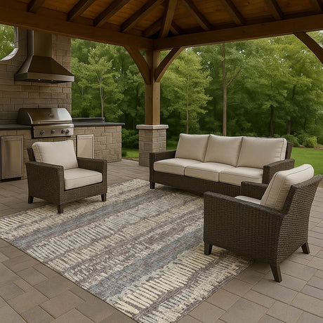 Dalyn Winslow WL4 Charcoal Rug outdoor lifestyle image