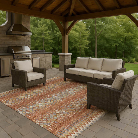 Dalyn Winslow WL5 Paprika Rug outdoor lifestyle image