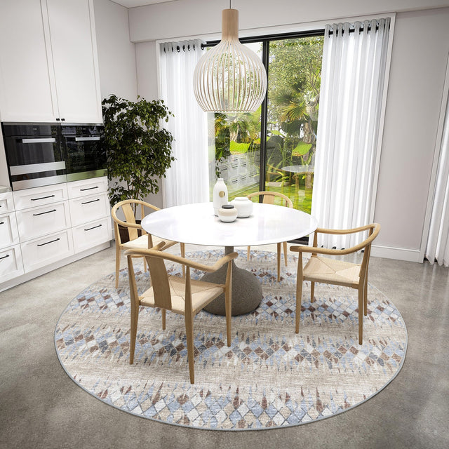 Dalyn Winslow WL5 Taupe Rug shown in a room