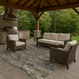 Dalyn Winslow WL6 Charcoal Rug outdoor lifestyle image