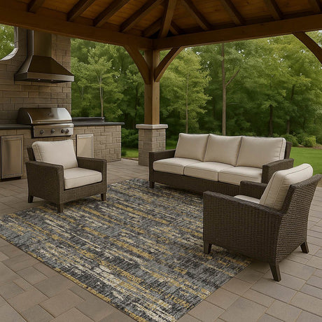 Dalyn Winslow WL6 Charcoal Rug outdoor lifestyle image
