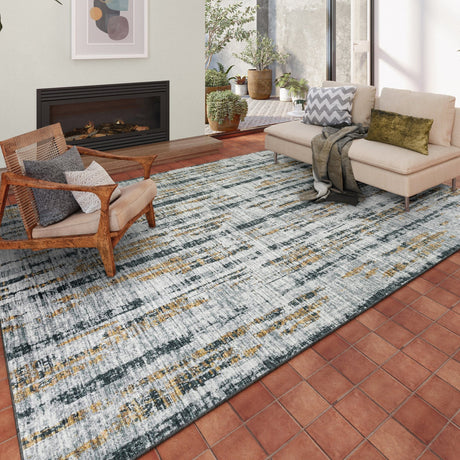 Dalyn Winslow WL6 Gray Rug shown in a room