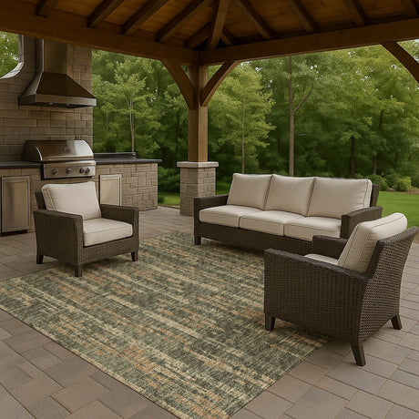 Dalyn Winslow WL6 Olive Rug outdoor lifestyle image