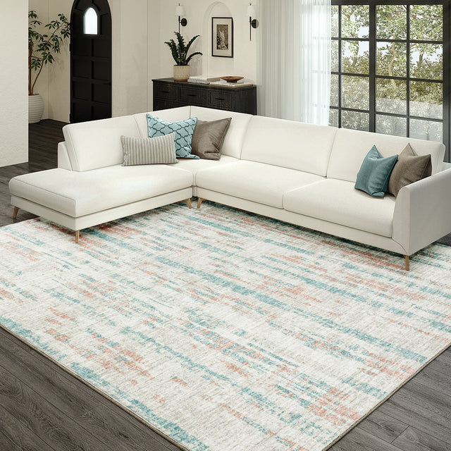 Dalyn Winslow WL6 Pearl Rug shown in a room