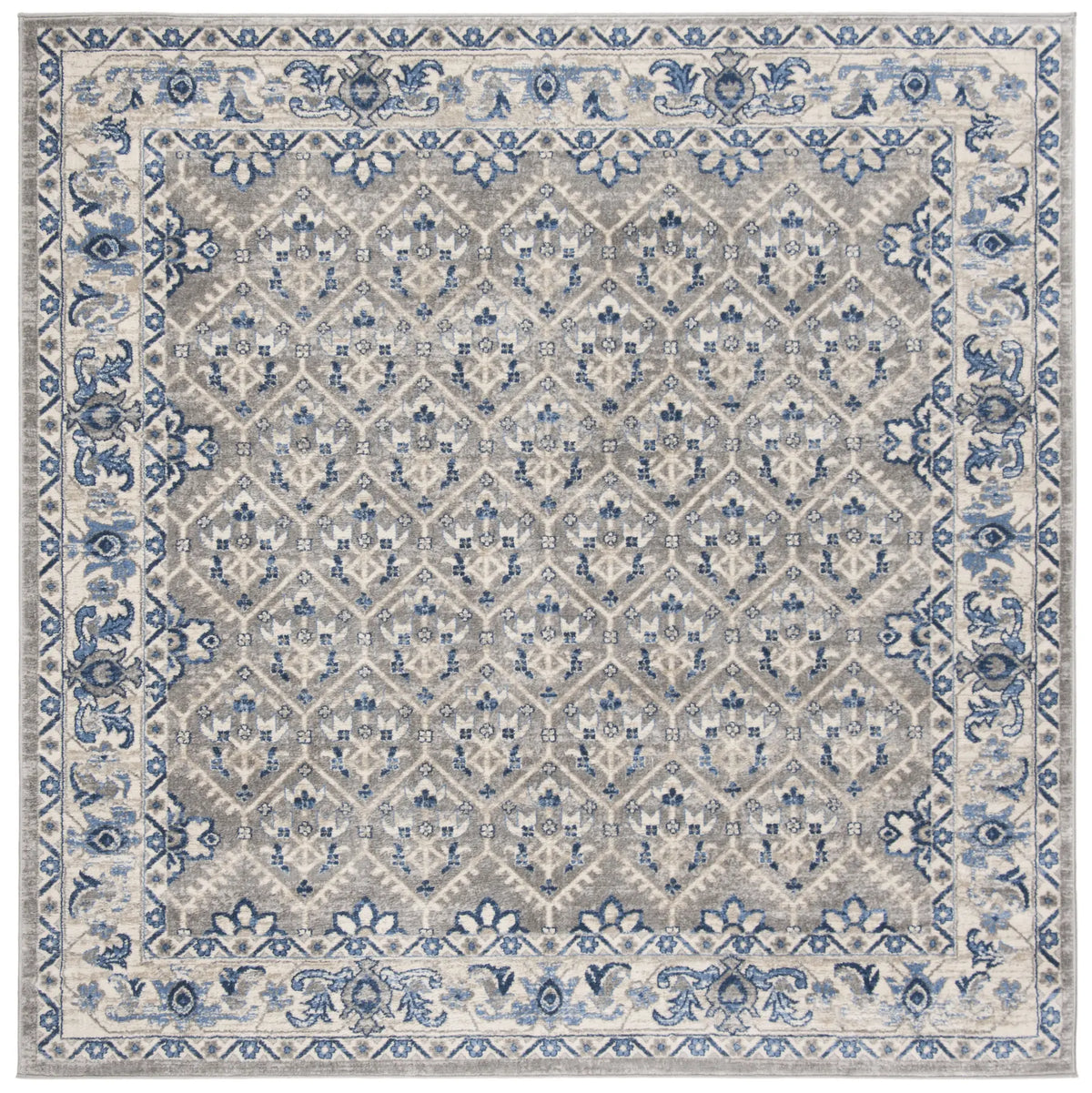 Safavieh Brentwood 6'-7" x 6'-7" Rug in Light Grey / Blue
