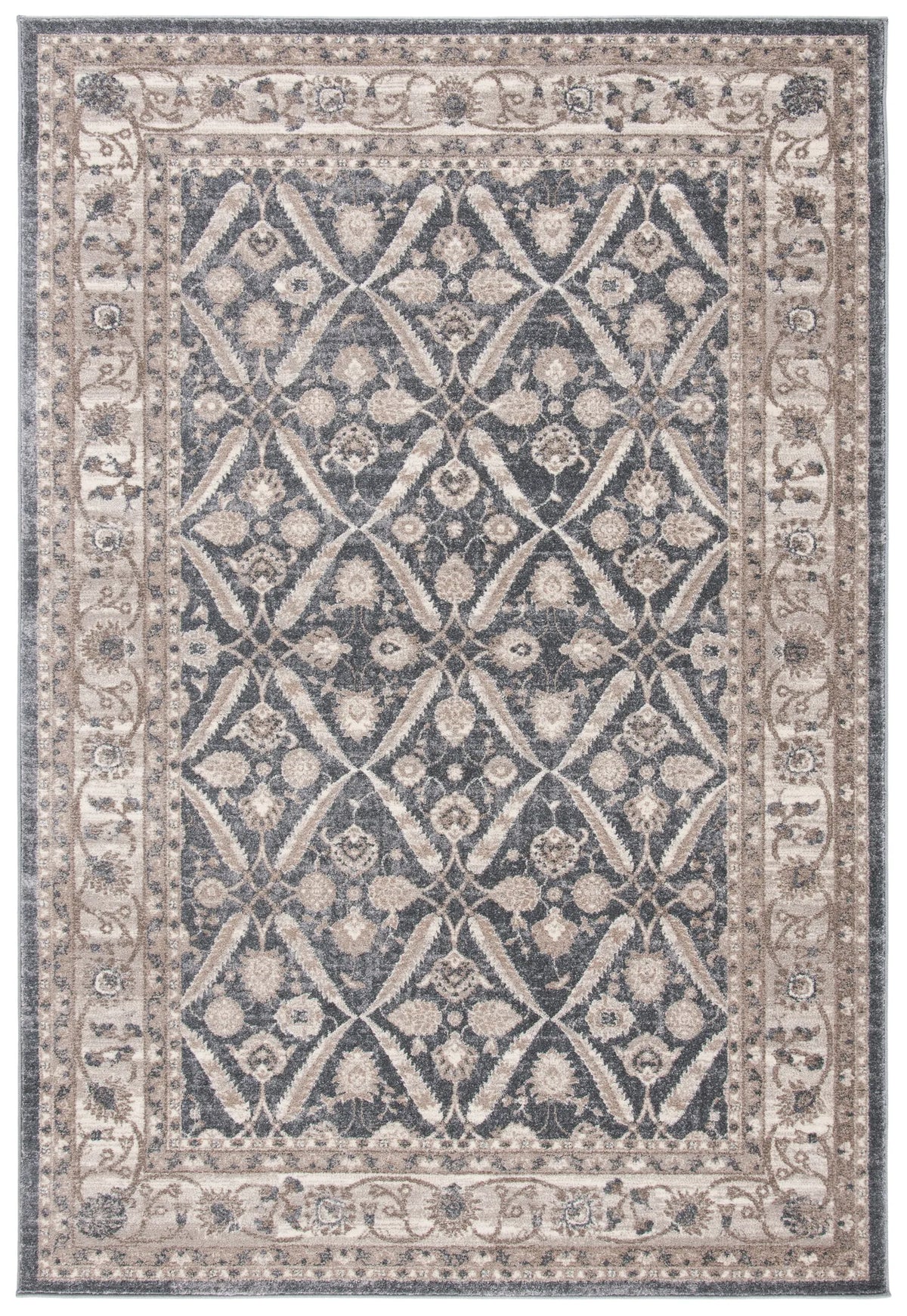Safavieh Sofia 4'-0" x 5'-7" Rug in Dark Grey / Beige
