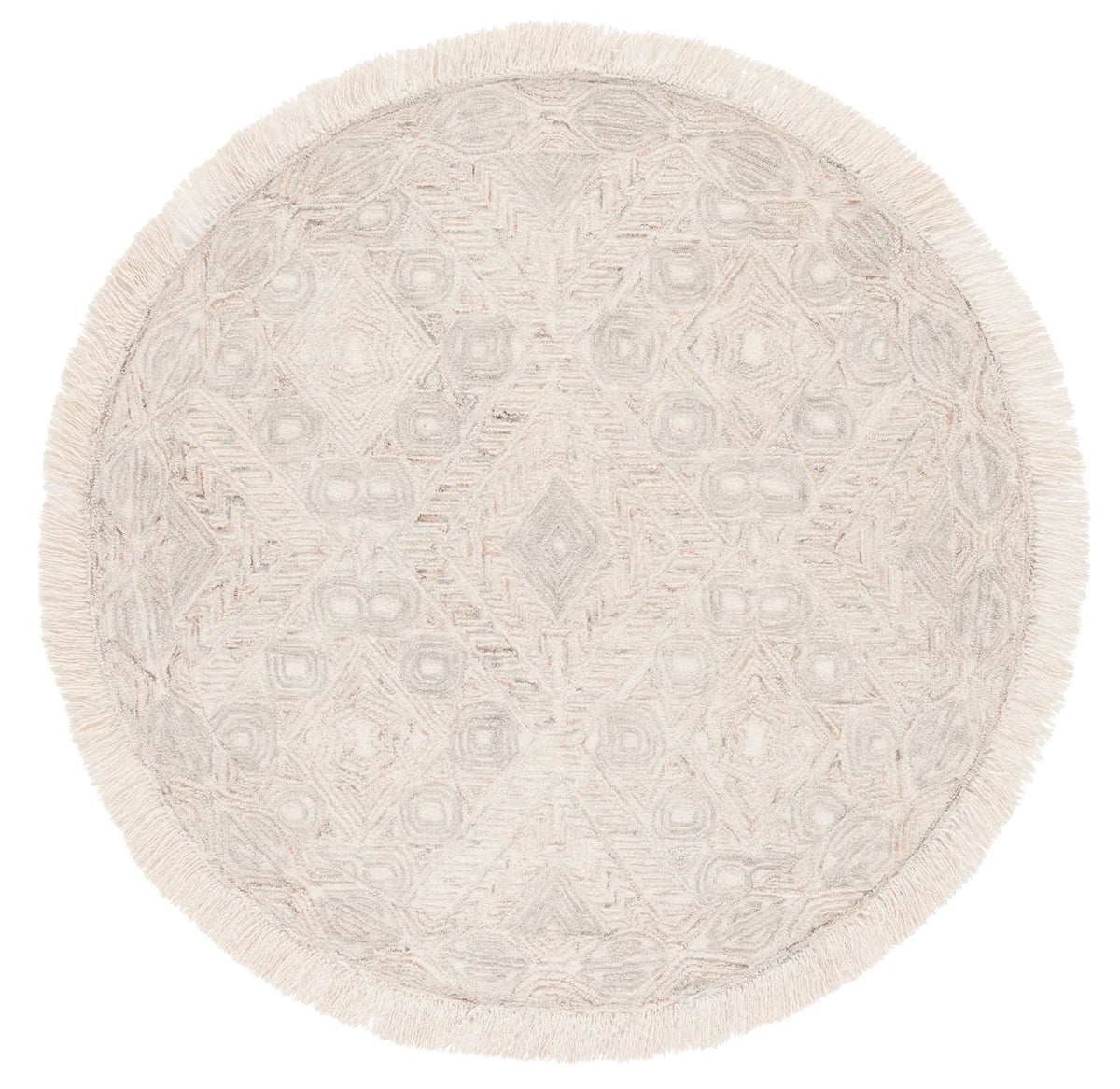 Safavieh Ikat 6'-0" x 6'-0" Rug in Ivory / Grey