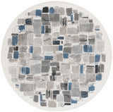 Safavieh Pyramid 6'-7" x 6'-7" Rug in Ivory / Grey Navy