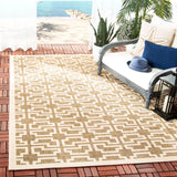 Safavieh Courtyard 4'-0" x 5'-7" Rug in Mocha / Beige