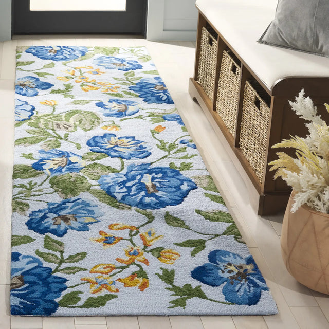 Safavieh Jardin 2'-3" x 8'-0" Rug in Light Grey / Blue