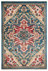 Safavieh Kashan 3'-3" x 4'-10" Rug in Blue / Beige