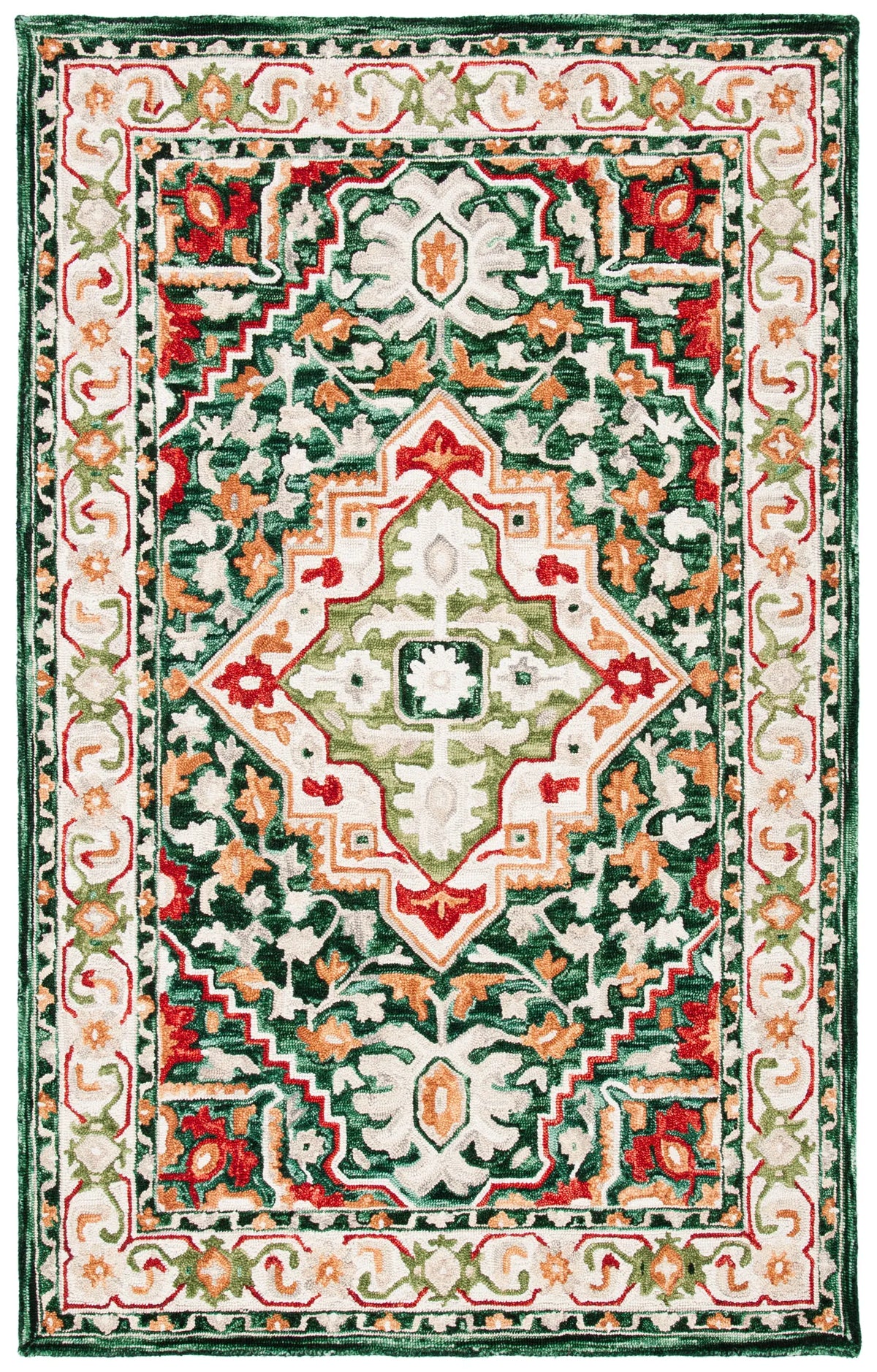 Safavieh Aspen 4'-0" x 6'-0" Rug in Green / Red