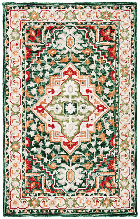 Safavieh Aspen 4'-0" x 6'-0" Rug in Green / Red
