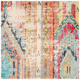 Safavieh Madison 5'-0" x 5'-0" Rug in Blue / Orange