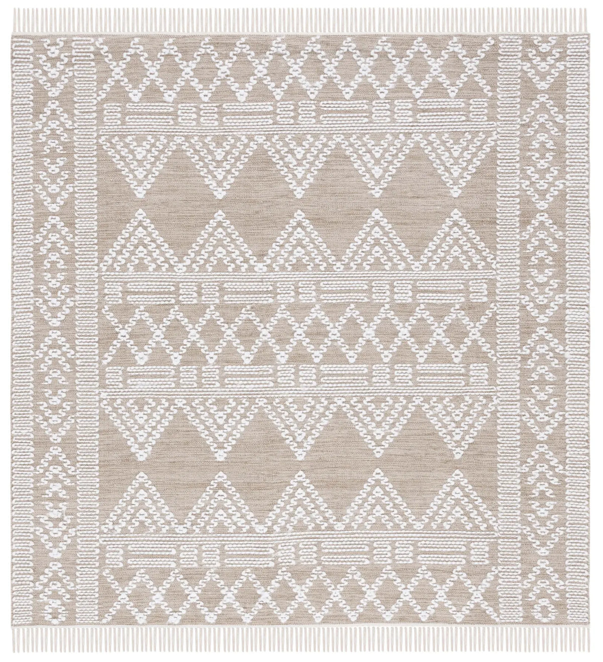 Safavieh Kilim 6'-0" x 6'-0" Rug in Beige / Ivory