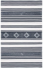Safavieh Striped Kilim 4'-0" x 6'-0" Rug in Black / Ivory