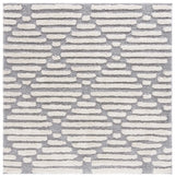 Safavieh Hi-Lo Shag 6'-7" x 6'-7" Rug in Grey / Beige