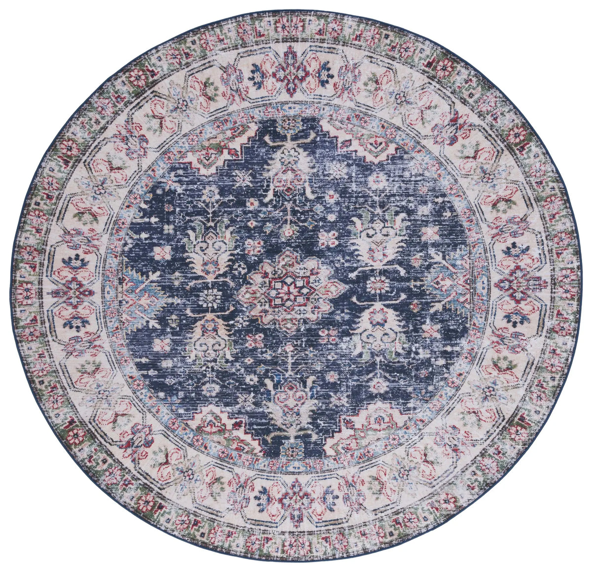 Safavieh Tucson 6'-0" x 6'-0" Rug in Navy / Beige