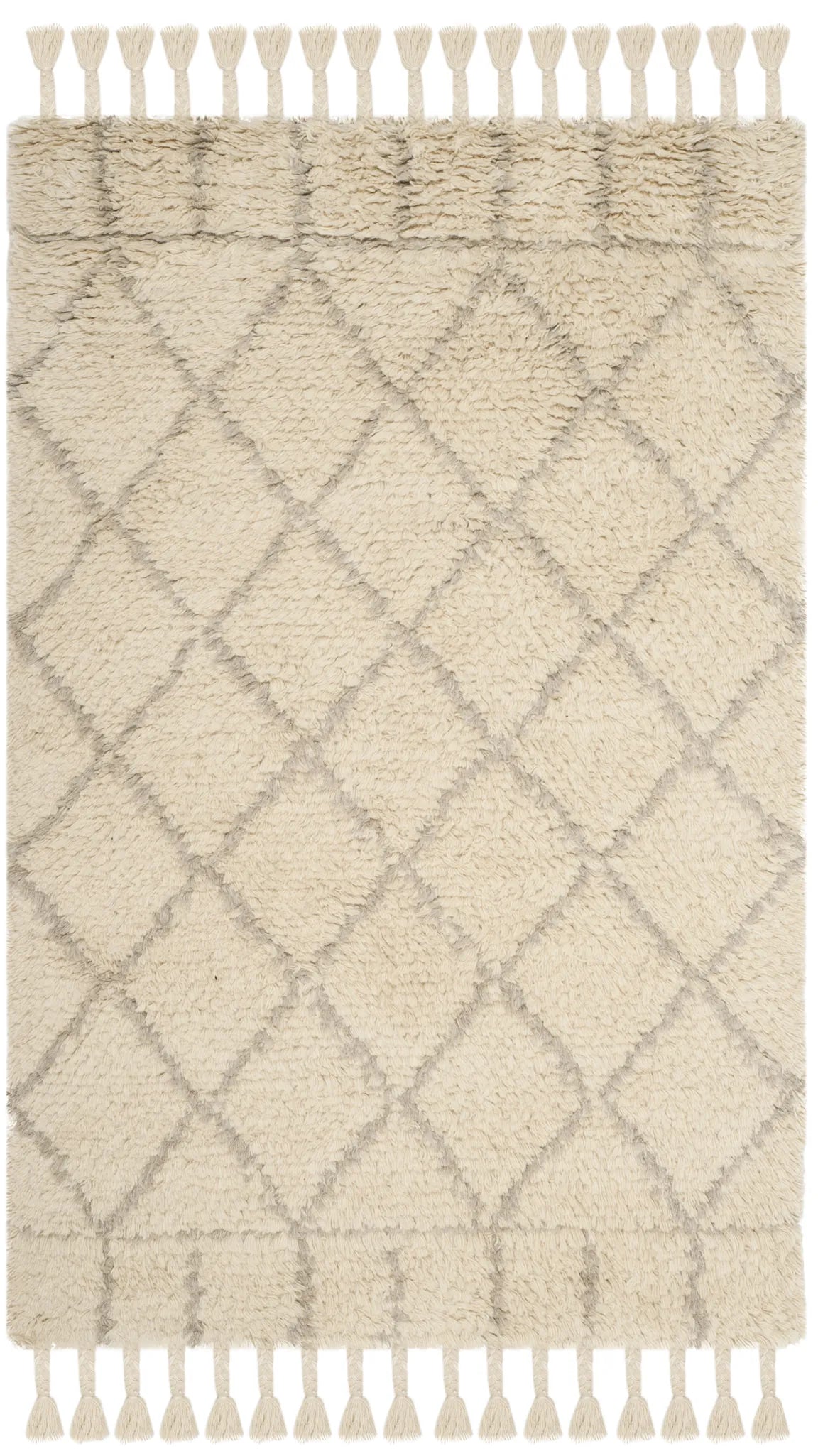 Safavieh Casablanca 4'-0" x 6'-0" Rug in Ivory / Light Grey