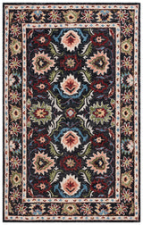 Safavieh Blossom 4'-0" x 6'-0" Rug in Black / Ivory