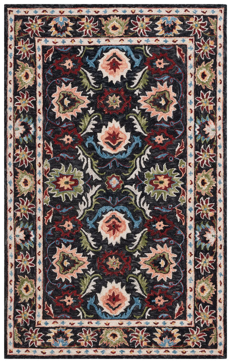 Safavieh Blossom 4'-0" x 6'-0" Rug in Black / Ivory