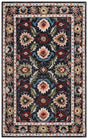 Safavieh Blossom 4'-0" x 6'-0" Rug in Black / Ivory