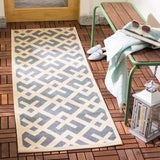 Safavieh Courtyard 2'-3" x 12'-0" Rug in Blue / Bone