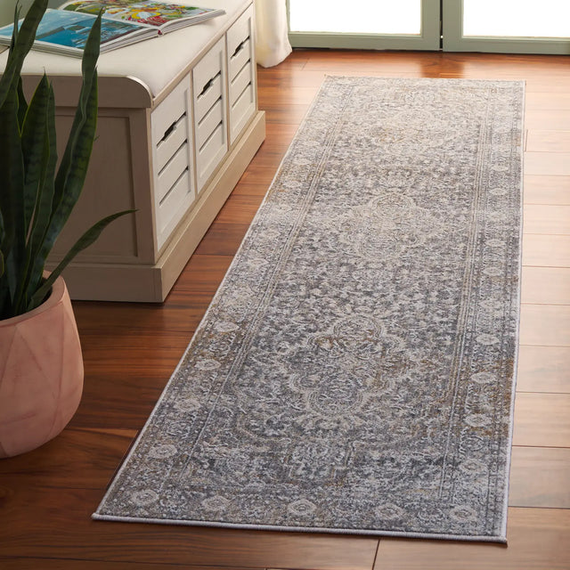 Safavieh Finley 2'-2" x 10'-0" Rug in Grey / Beige