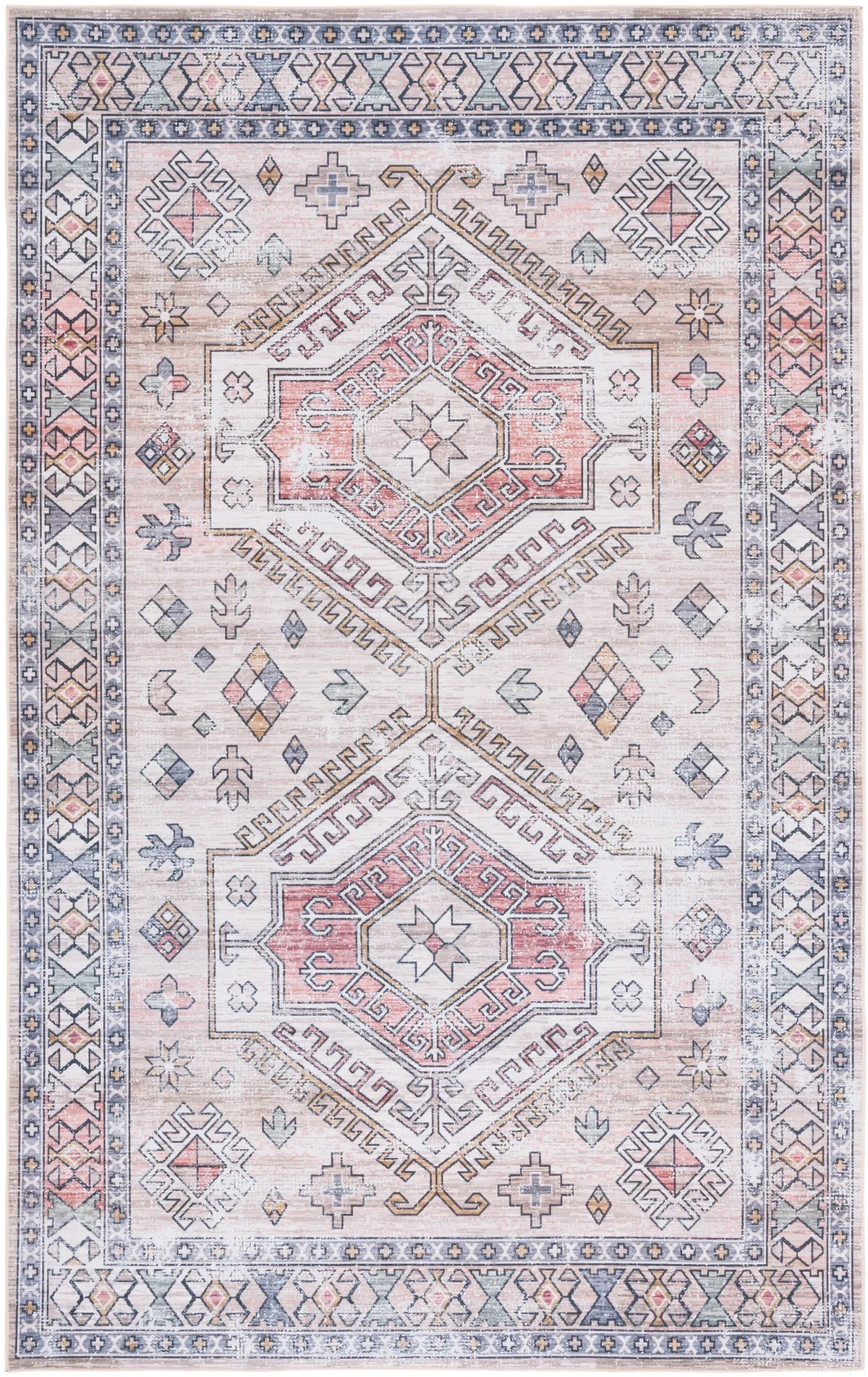 Safavieh Tucson 4'-0" x 6'-0" Rug in Beige / Green