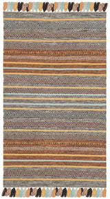 Safavieh Montauk 3'-0" x 5'-0" Rug in Turquoise / Brown