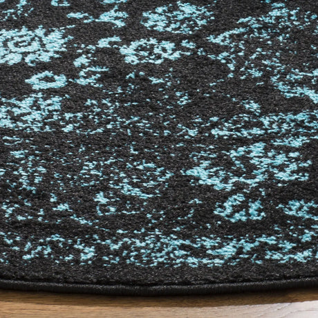 Safavieh Adirondack 6'-0" x 6'-0" Rug in Black / Teal