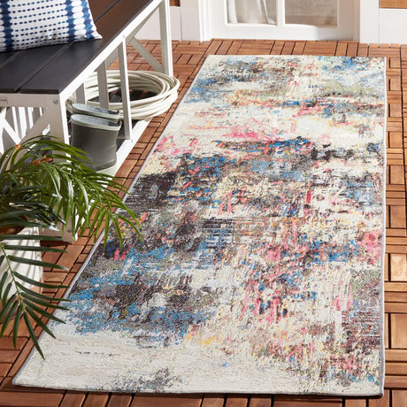 Safavieh Barbados 500 2'-8" x 8'-0" Rug in Green Ivory / Black Rust