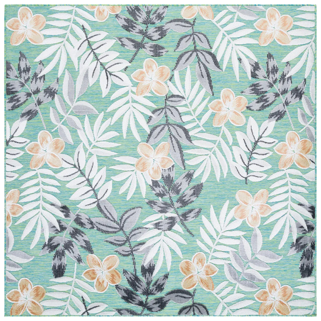 Safavieh Cabana 6'-5" x 6'-5" Rug in Blue Green / Grey