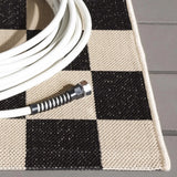 Safavieh Courtyard 4'-0" x 5'-7" Rug in Black / Beige