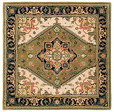 Safavieh Heritage 6'-0" x 6'-0" Rug in Green / Light Brown
