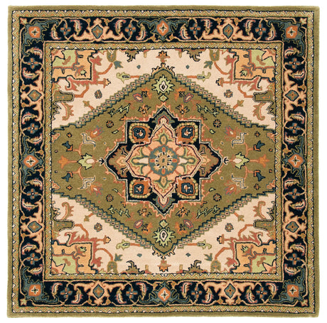 Safavieh Heritage 6'-0" x 6'-0" Rug in Green / Light Brown