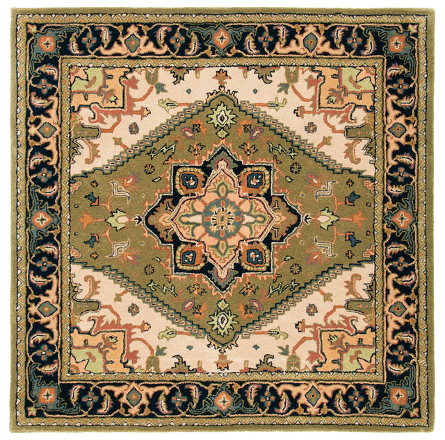 Safavieh Heritage 6'-0" x 6'-0" Rug in Green / Light Brown
