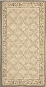 Safavieh Courtyard 2'-7" x 5'-0" Rug in Dark Beig / Beige