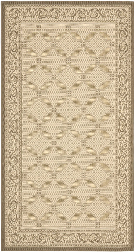 Safavieh Courtyard 2'-7" x 5'-0" Rug in Dark Beig / Beige