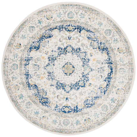 Safavieh Evoke 5'-3" x 5'-3" Rug in Ivory / Blue