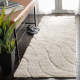Safavieh Florida Shag 2'-3" x 7'-0" Rug in Creme / Creme