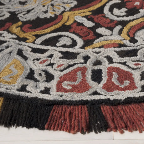 Safavieh Blossom 6'-0" x 6'-0" Rug in Charcoal / Red