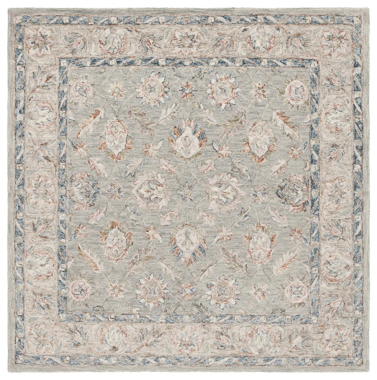 Safavieh Metro 6'-0" x 6'-0" Rug in Grey / Rust
