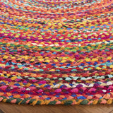 Safavieh Braided 5'-0" x 5'-0" Rug in Rust / Multi