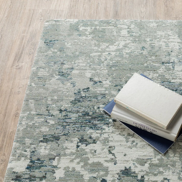 Oriental Weavers Sphinx Evolution 0984D Grey/ Blue Rugs - corner detail