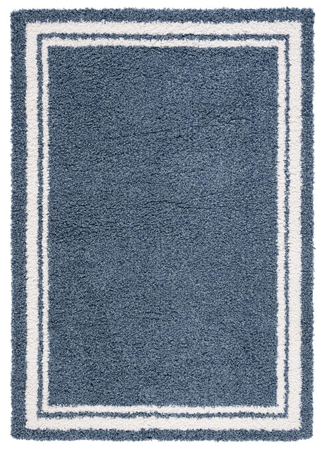 Safavieh Calico Shag 4'-0" x 6'-0" Rug in Blue / Ivory