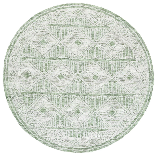 Safavieh Pine 6'-0" x 6'-0" Rug in Green / Ivory