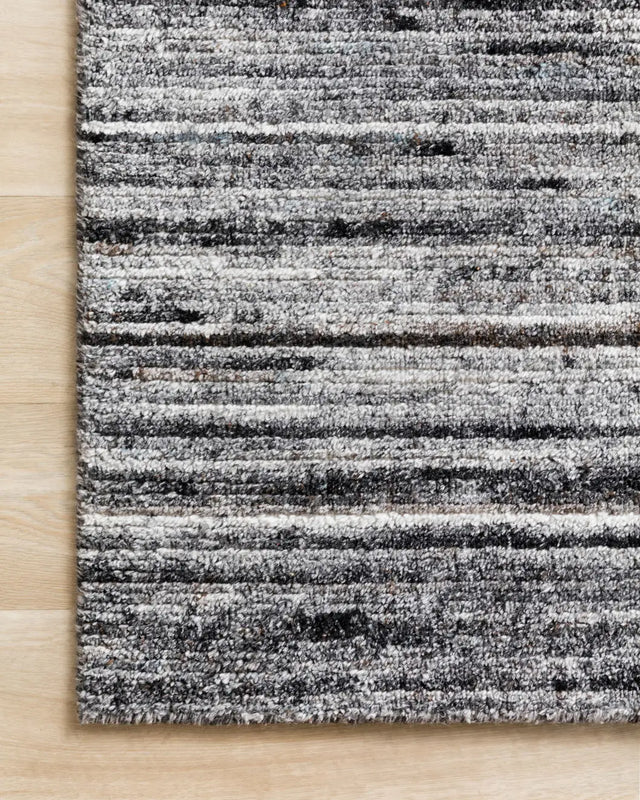 Loloi Brandt Bra-01 Grey/Slate Rugs - corner on wood