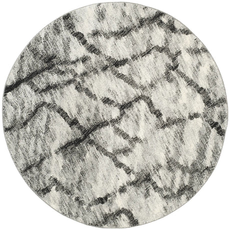 Safavieh Retro 6'-0" x 6'-0" Rug in Light Grey / Black